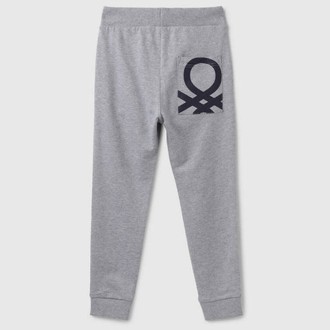 Grey Regular Fit Mid Rise Cotton Joggers
