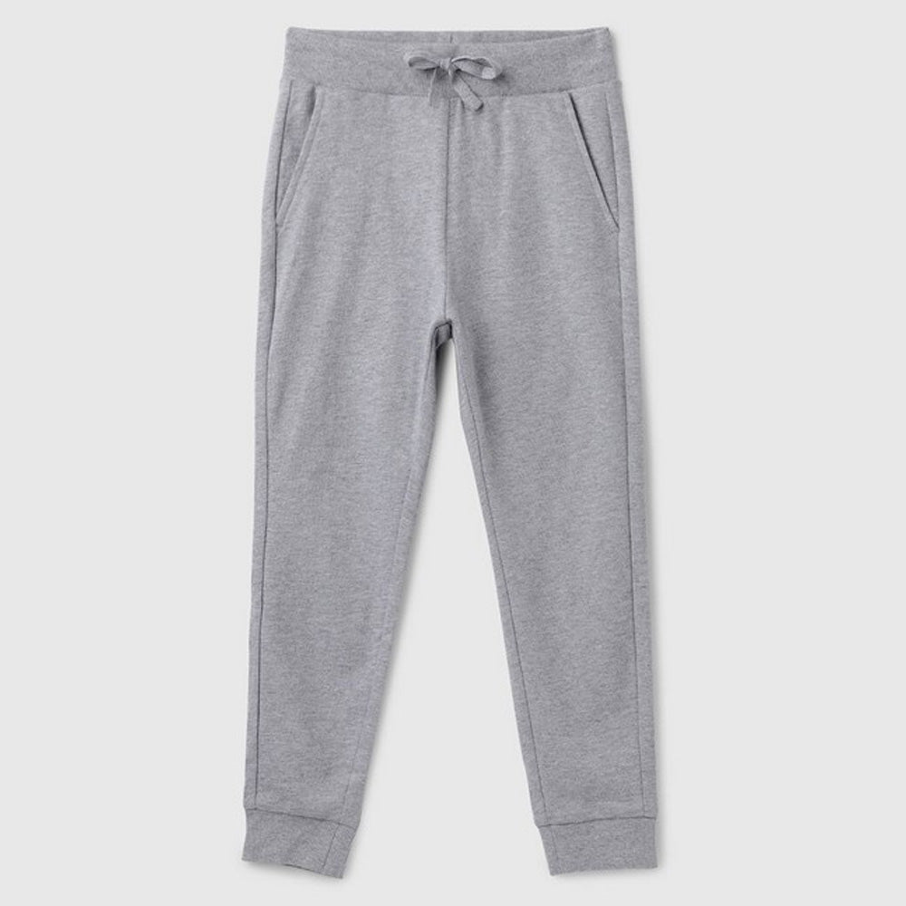 Grey Regular Fit Mid Rise Cotton Joggers
