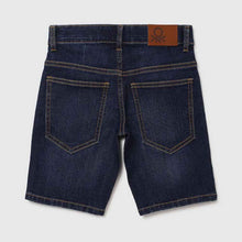 Load image into Gallery viewer, Blue Solid Pattern Mid Rise Shorts
