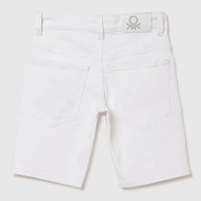 Load image into Gallery viewer, White Regular Fit Cotton Shorts
