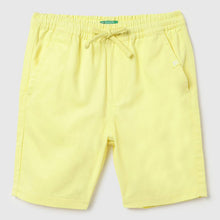 Load image into Gallery viewer, Yellow Regular Fit Cotton Shorts
