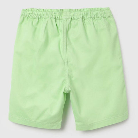 Green Regular Fit Cotton Shorts