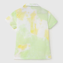Load image into Gallery viewer, Green Spread Collar Tie &amp; Dye Cotton Shirt
