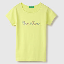 Load image into Gallery viewer, Yellow Regular Benetton Round Neck T-Shirt
