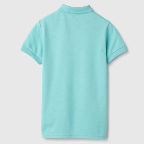 Green Regular Polo Neck Solid T-Shirt