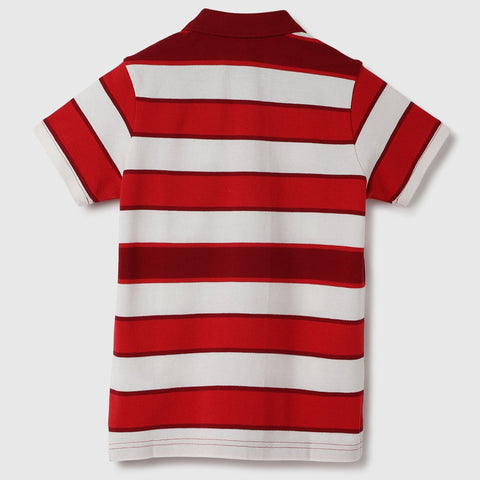 Red Striped Polo T-Shirt