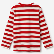 Load image into Gallery viewer, Red Striped Full Sleeves T-Shirt
