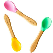 Load image into Gallery viewer, Pink Bamboo Spoons Set Of 3
