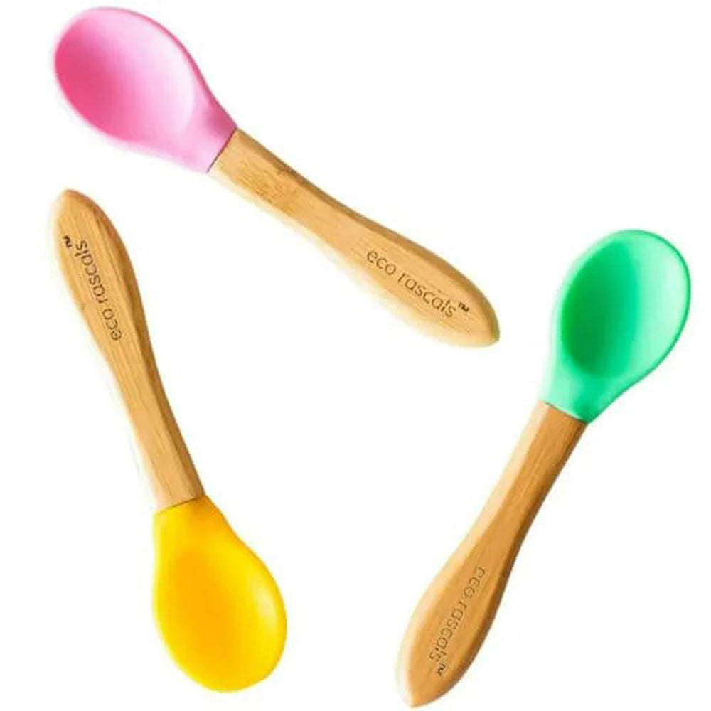 Pink Bamboo Spoons Set Of 3