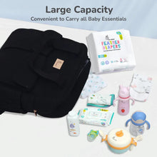 Load image into Gallery viewer, Black Caramello Breezy Premium Material Diaper Bag
