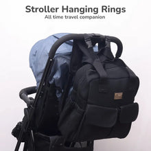 Load image into Gallery viewer, Black Caramello Breezy Premium Diaper Bag
