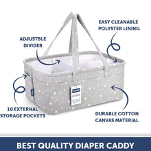 Load image into Gallery viewer, Baby Diaper Caddy Organizer - Grey
