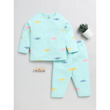 Load image into Gallery viewer, SeaGreen Candy Theme Full Sleeve Nightwear
