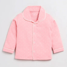 Load image into Gallery viewer, Pink Super Sis Theme Full Sleeves Cotton Night Suit
