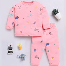 Load image into Gallery viewer, Cotton Full Sleeves Animal Printed Nightwear Set
