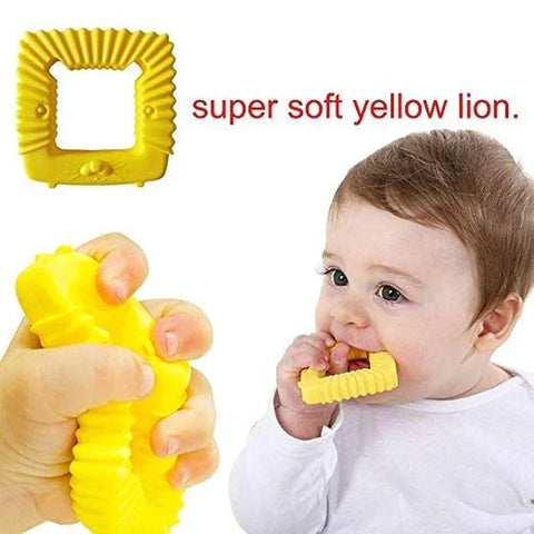 Yellow Sensory Lion Teether