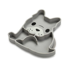 Load image into Gallery viewer, Grey Bulldog Divided Silicone Suction Plate
