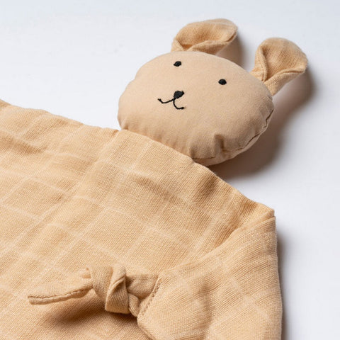 Peach Rabbit Cuddle Cloth