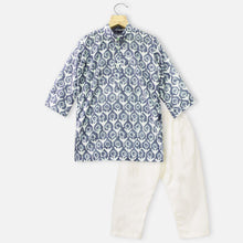 Load image into Gallery viewer, Blue Full Sleeves Kurta With Pajama
