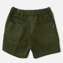 Load image into Gallery viewer, Green Elasticated Waist Regular Fit Cotton Shorts
