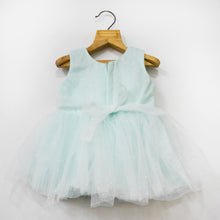 Load image into Gallery viewer, Green Bow Embellished Party Dress With Booties &amp; Headband
