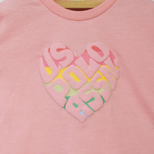 Load image into Gallery viewer, Pink heart  Shape Printed T-Shirt
