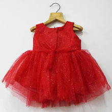 Load image into Gallery viewer, Red Flower Party Dress With Booties &amp; Headband
