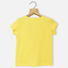 Load image into Gallery viewer, Yellow Regular Round Neck Graphic Print T-Shirt
