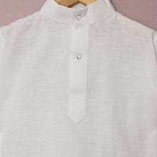 Load image into Gallery viewer, White Full Sleeves Cotton Kurta With Pajama
