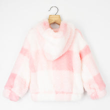 Load image into Gallery viewer, Pink Fur Hooded Top With Kangaroo Pocket
