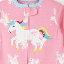 Load image into Gallery viewer, Pink Unicorn Theme Cotton Full Sleeves Onesie
