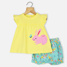 Load image into Gallery viewer, Cotton Short Sleeves Dress With Bloomer

