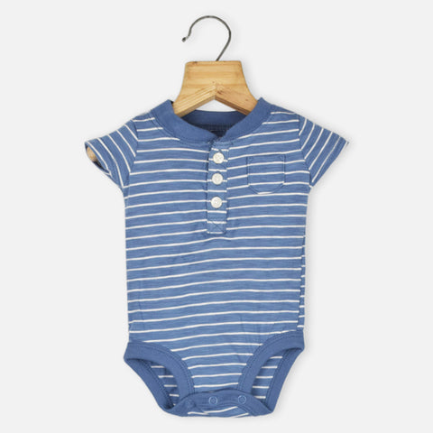 Blue Elephant Theme Onesie Baby Clothing Set- Pack Of 3