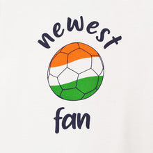 Load image into Gallery viewer, White Tricolor Ball Theme Half Sleeves Independence Day T-Shirt
