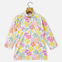 Load image into Gallery viewer, Colorful Tropical Printed Kurta With White Pajama
