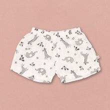 Load image into Gallery viewer, White Animal Theme Muslin Sleeveless Jabla With Shorts
