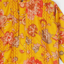 Load image into Gallery viewer, Yellow &amp; Green Floral Kurta With Beige Pajama
