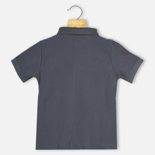 Load image into Gallery viewer, Grey &amp; Green Half Sleeves Polo T-Shirt
