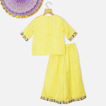 Load image into Gallery viewer, Yellow Paillette Sequins Work Kurta With Palazzo Set

