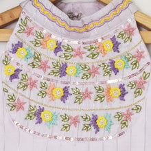 Load image into Gallery viewer, Lilac Thread With Pearl Embroidered Halter Neck Kurta With Yellow Palazzo
