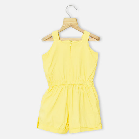 Yellow Layered Sleeveless Jumpsuit