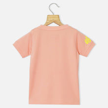 Load image into Gallery viewer, Blue &amp; Peach Half Sleeves T-Shirt
