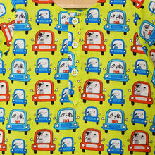 Load image into Gallery viewer, Green Animals In Car Theme Half Sleeves Night Suit
