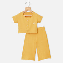 Load image into Gallery viewer, Mustard Crop Top With Pant Co-Ord Set
