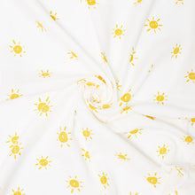 Load image into Gallery viewer, Beige Sun Printed Muslin Swaddle Baby Blanket
