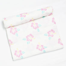 Load image into Gallery viewer, White Floral Printed Muslin Swaddle Baby Blanket
