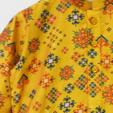 Load image into Gallery viewer, Yellow Geometric Printed Kurta With Ivory Pajama
