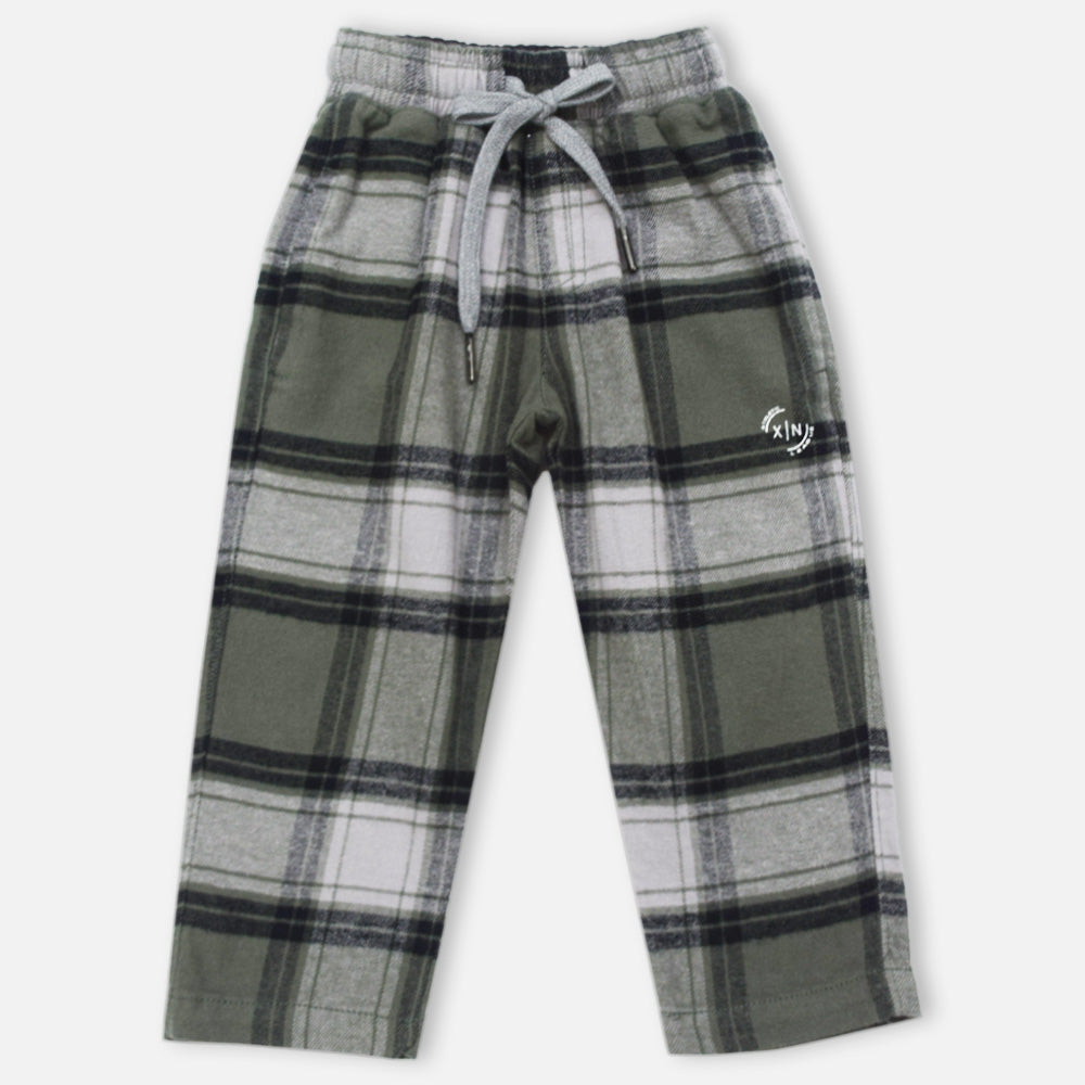 Green Plaid Checked Trouser