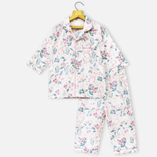 Load image into Gallery viewer, Pink Floral Theme Full Sleeves Night Suit
