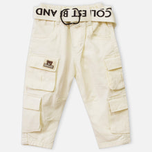 Load image into Gallery viewer, Beige Cargo Pant With Belt
